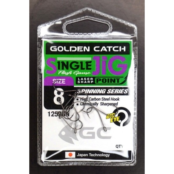 Крючки для рыбалки, GC Single Jig 1259, 10шт/уп, цвет BN, №8